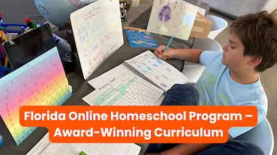 Florida online homeschool curriculum student working on project