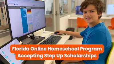 Florida online homeschool curriculum student on computer